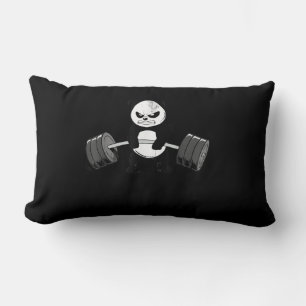 Funny Panda Workout Kitten Gym Deadlift Power Lumbar Pillow