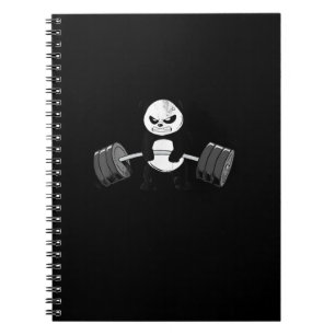 Funny Panda Workout  Kitten Gym Deadlift Power Notebook