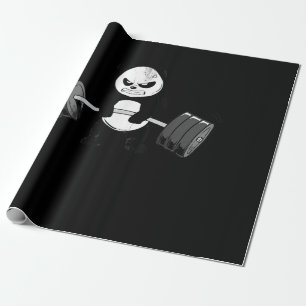 Funny Panda Workout Kitten Gym Deadlift Power Wrapping Paper