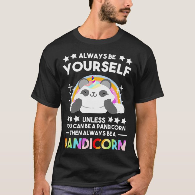 Funny Pandacorn Unicorn Panda Bear Eucalyptus cool T-Shirt (Front)