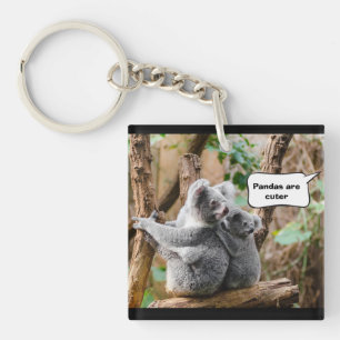 Funny Pandas or Koalas - Which are cuter? Keychain
