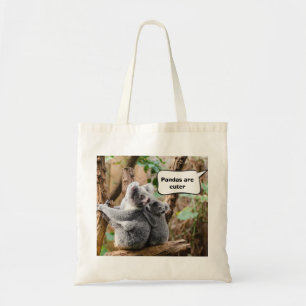 Funny Pandas or Koalas - Which are cuter? Tote Bag