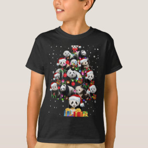 Funny Pandas Santa Hat Christmas Tree Ornament T S T-Shirt