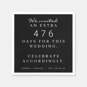 Funny Pandemic Wedding Party Accordingly We Waited Napkin