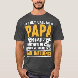 Funny Papa Art For Grandfather Grandparent Papi Pa T-Shirt