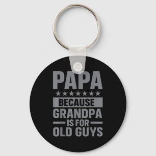 Funny Papa Art For Grandpa From Grandkids Father's Keychain