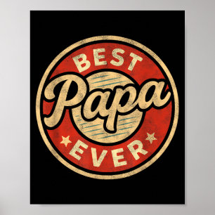 Funny Papa Art For Grandpa From Grandkids Father's Poster