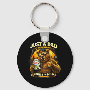 Funny Papa Bear for Men Dad Fathers Day Birthday Keychain