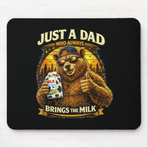 Funny Papa Bear for Men Dad Fathers Day Birthday Mouse Pad