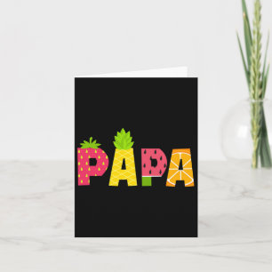 Funny Papa Fruitarian Lover Summer Men Fruit Slice Card