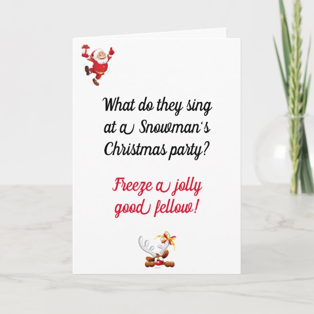 Funny Papa Joke Carte de Noël (Devant)