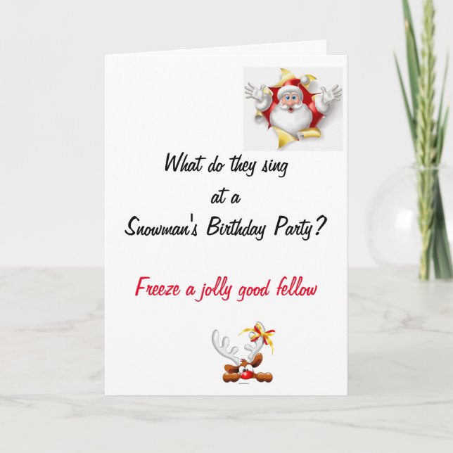 Funny Papa Joke Carte de Noël (Devant)