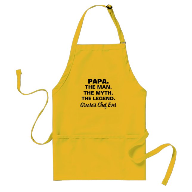 Funny Papa Man Myth Legend Quote Chef Standard Apron (Front)