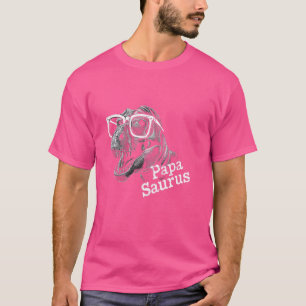 Funny Papasaurus T Rex Dinosaur Papa Saurus Family T-Shirt
