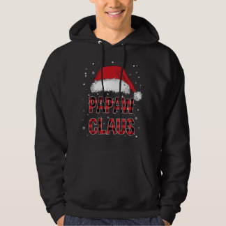 Funny Papaw Claus Red Plaid Christmas Family Pjs M Hoodie
