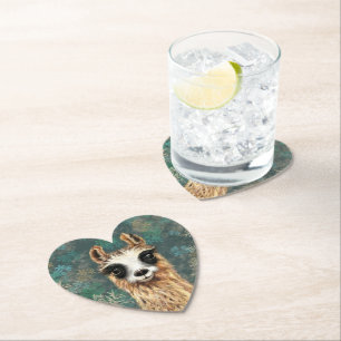 Funny Paper Coaster with Curious Llama