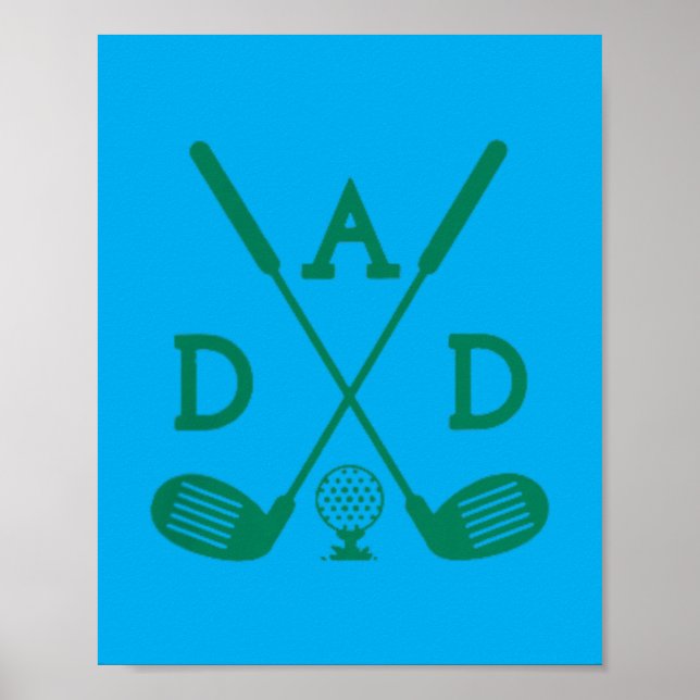 Funny Par Dad Golf Matching Golfing Quote Party Poster (Front)