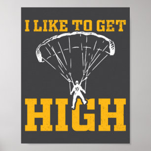 Funny Parachute Quote Skydiver  Poster
