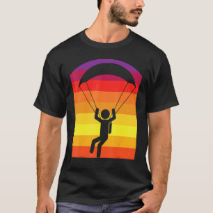 Funny parachutist retro sun skydiver parachuting T-Shirt