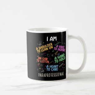 Funny Paraeducator Heart To Care Paraprofessional  Coffee Mug