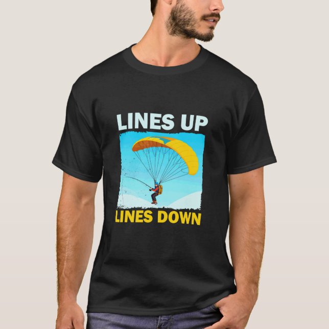 Funny Paragliding Fishing T-Shirt (Front)