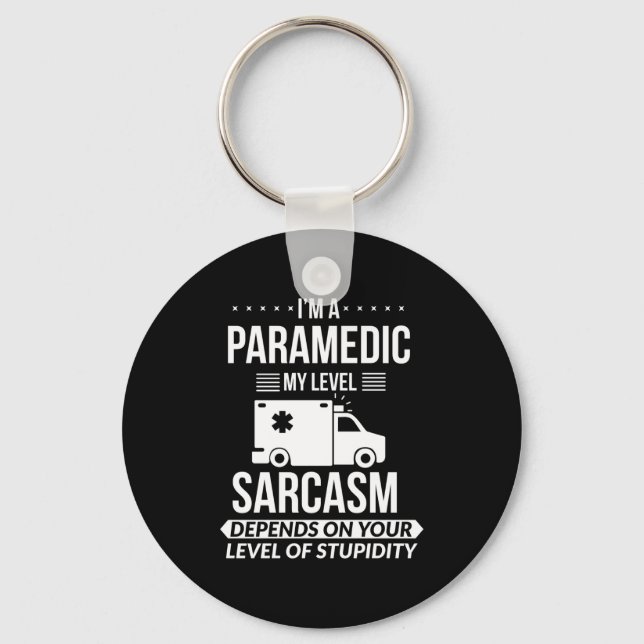 Funny Paramedic Emt Gift  Keychain (Front)