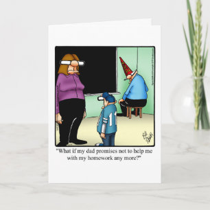 Funny Parent Humour Blank Greeting Card