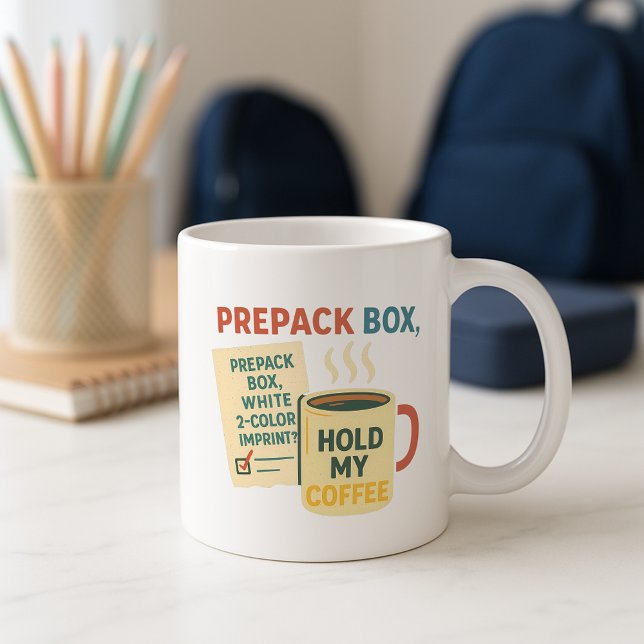 Funny Parent Mug; Prepack Box Hold My  Coffee Mug (Creator Uploaded)
