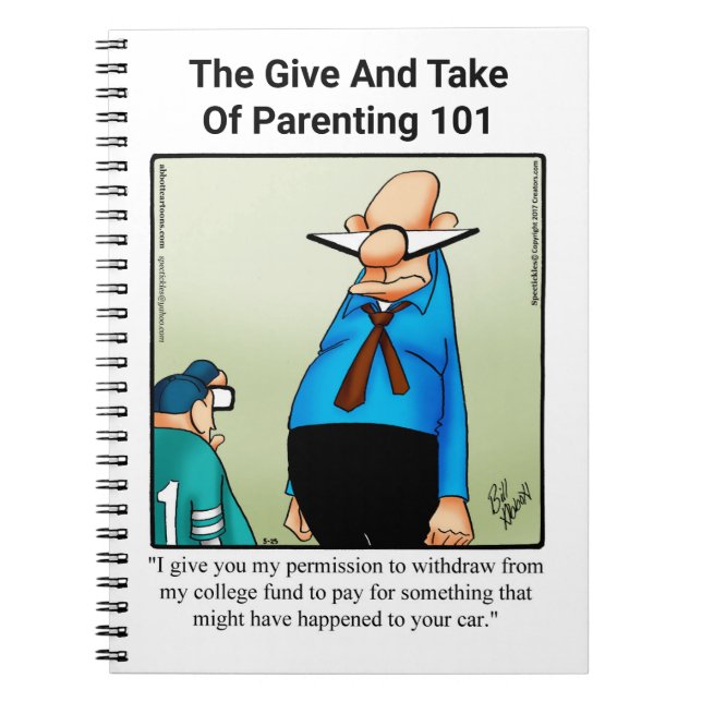 Funny Parenting Humour Notebook (Front)