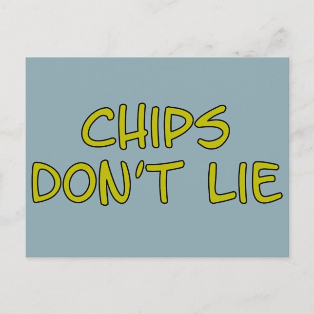 Funny Parody slogan Chips Postcard (Front)