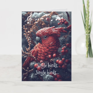 Funny Parrot Christmas Card