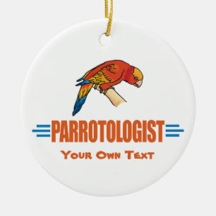 Funny Parrot Lover Ceramic Ornament