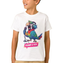Funny Parrot Singing Karaoke T-Shirt 