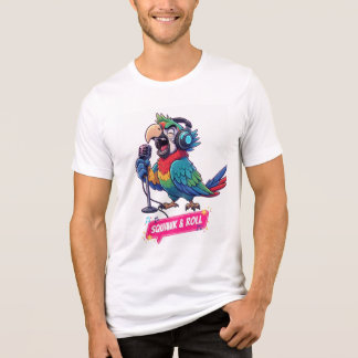 Funny Parrot Singing Karaoke T-Shirt Tri-Blend Shirt