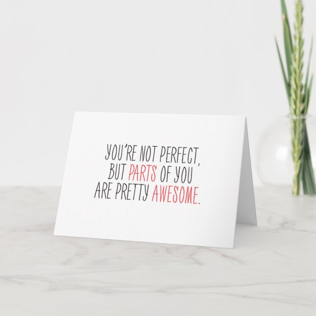 Funny Parts of You Are Awesome Holiday Card (Front)