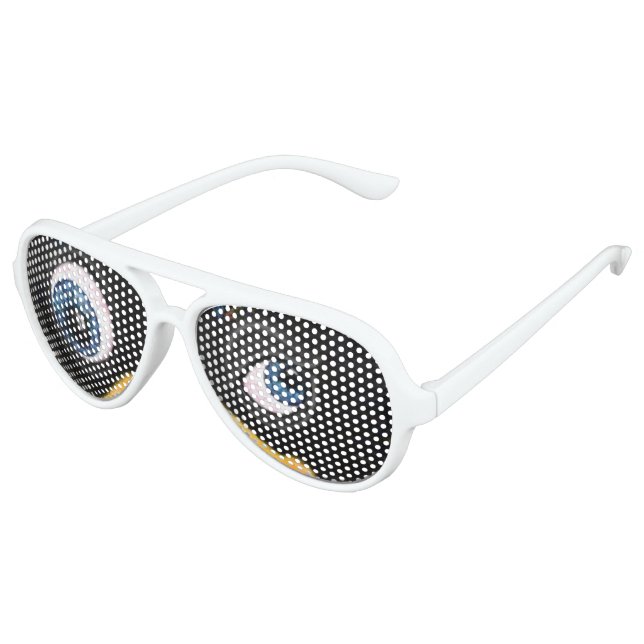 Funny Party Aviator Sunglasses with Eyes (Angled)