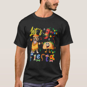 Funny Party Mexican Beagle With Sombrero Taco Chil T-Shirt