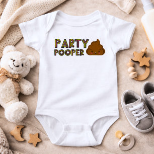 Funny Party Pooper  Baby Bodysuit