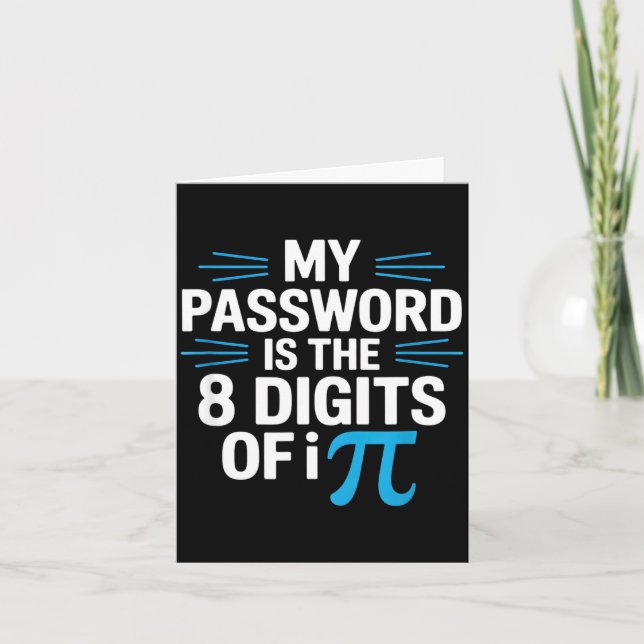 Funny password saying math humour sarcastic Funny  Card (Front)