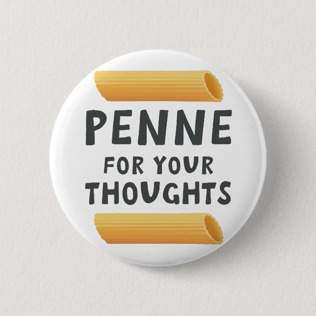 Funny Pasta Pun 2 Inch Round Button (Front)