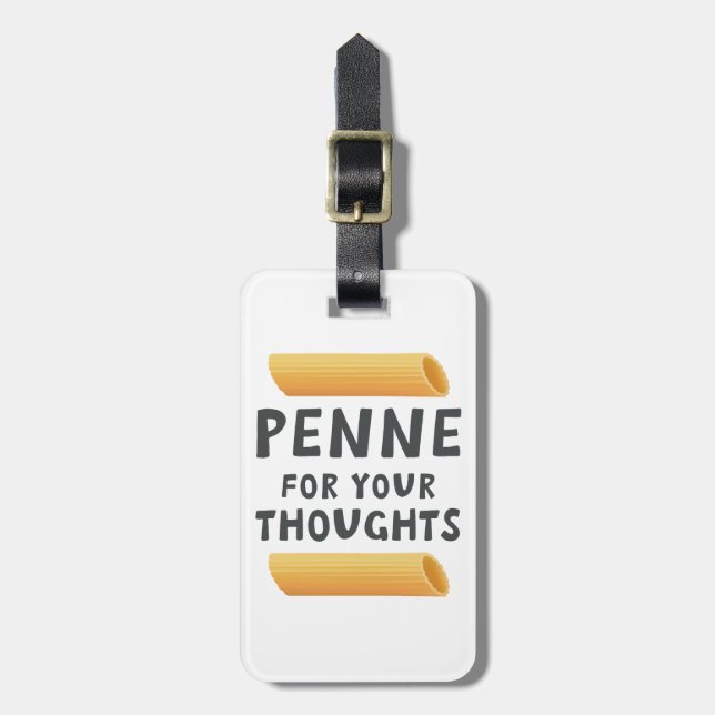 Funny Pasta Pun Luggage Tag (Front Vertical)