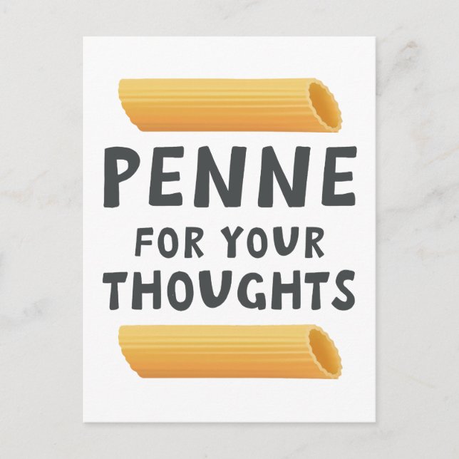 Funny Pasta Pun Postcard (Front)