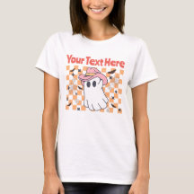 Funny Pastel Ghost Retro Halloween Custom Text