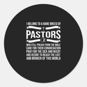 Funny Pastor Appreciation Gift Christian Preacher Classic Round Sticker