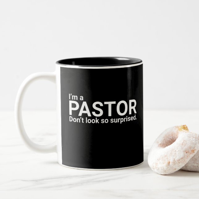 Funny Pastor Appreciation Mug (With Donut)