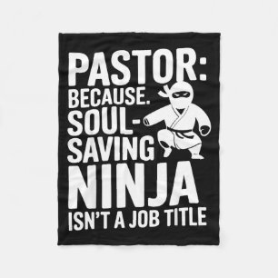 Funny Pastor Humor Christian Faith Leadership Joke Fleece Blanket