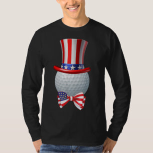 Funny Patriotic America Flag Golf 4th Of July Mom T-Shirt