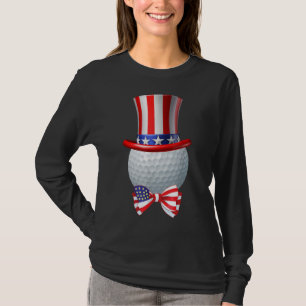 Funny Patriotic America Flag Golf 4th Of July Mom T-Shirt