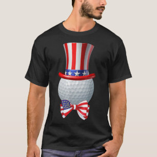 Funny Patriotic America Flag Golf 4th Of July Mom T-Shirt