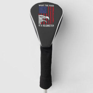 Funny Patriotic Distressed American Eagle Flag Golf Head Cover